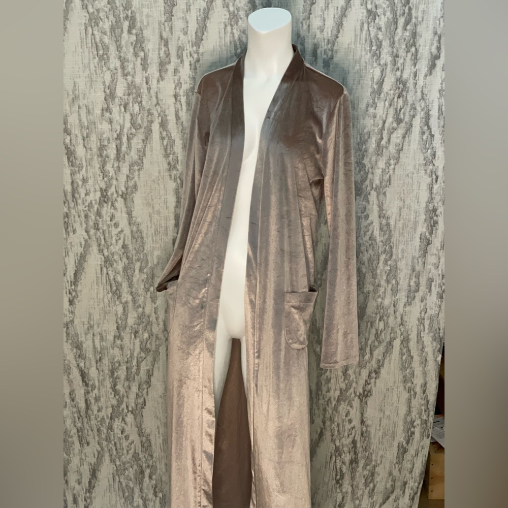 Young, Fabulous & Broke Long Velvet Duster Cardigan